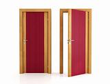 two elegant wooden door