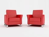 two red armchair