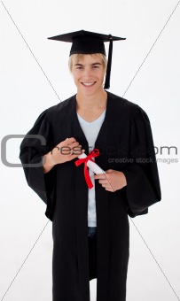 Teen Guy Celebrating Graduation