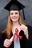 Portrait of teenage Girl Celebrating Graduation