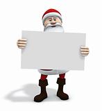santa with white sign