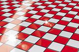 Red checker board