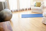 Pilates ball in a living-room