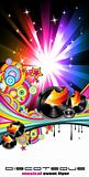 Abstract Colorful Background for Musical Event Flyer