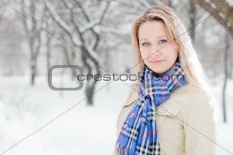 girl in winter street