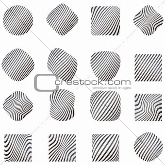 Design elements with zebra pattern