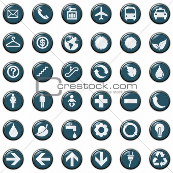 SET presentation icons symbol. vector