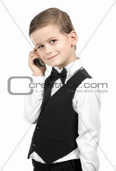 Boy holding a cellphone