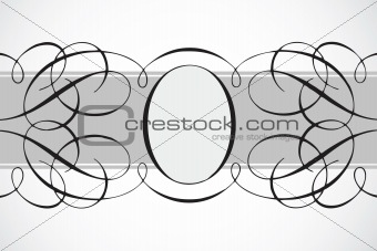 Vector Decorative Oval Frame 