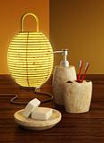  lamp and bathroom accessories