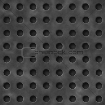 Illustration of iron grate with circular holes