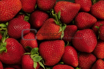Pile of red strawberries 