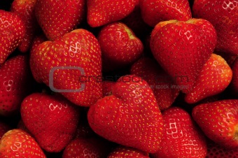 Pile of red strawberries