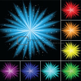 Color abstract firework
