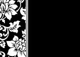 Vector Black Floral Pattern and Frame