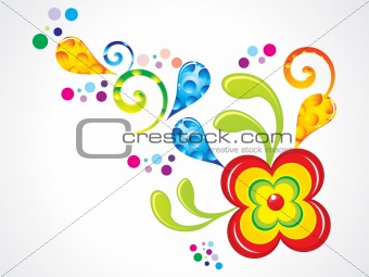 abstract colorful florals 