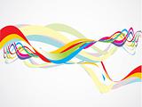 abstract colorful rainbow wave vector illustration