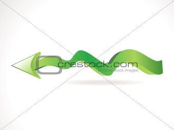 abstract glossy green arrow 2
