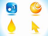 abstract glossy web icon