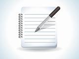 abstract glossy notepad icon