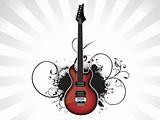 abstract music guitar with grunge