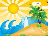 abstract vector summer holiday background