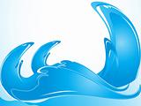 water wave in blue