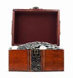 Treasure Chest. Isolated on a white background