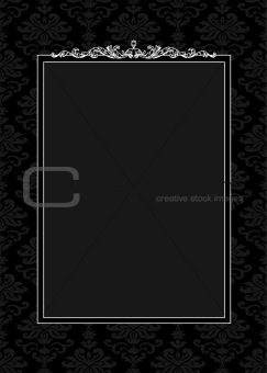Vector Ornament and Black Frame