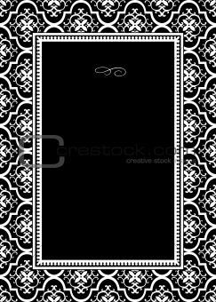Vector Floral Frame and Pattern