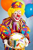 Happy Birthday Clown with Cake