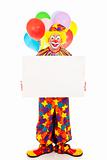 Happy Clown Holding Sign