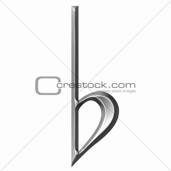 3D Silver Flat Symbol