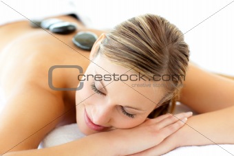 Pretty woman having a massage 