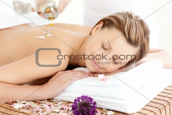 Relaxed woman having a Spa treatment