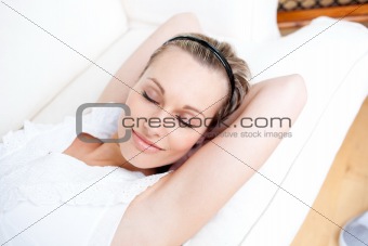 Portrait of an attractive woman relaxing