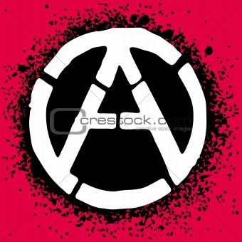 Anarchy symbol icon vector illustration