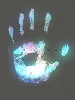 Glowing hand