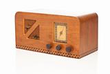 Vintage 1940's Radio Isolated on a White Background.