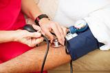 Testing Blood Pressure - Closeup