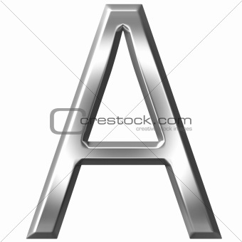 3D Silver Letter A