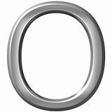3D Silver Letter O