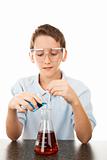 Young Scientist Mixes Chemicals