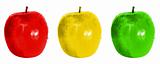 Three coloured apples