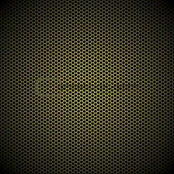 hexagon gold metal background