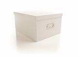 White File Box Isolated on a White Background.