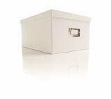 White File Box Isolated on a White Background.