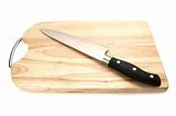 cutting board with a knife 