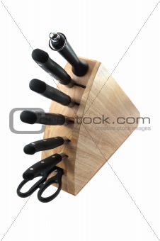 Collection of kitchen knives 
