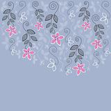 Blue And Pink Floral Greeting Card
